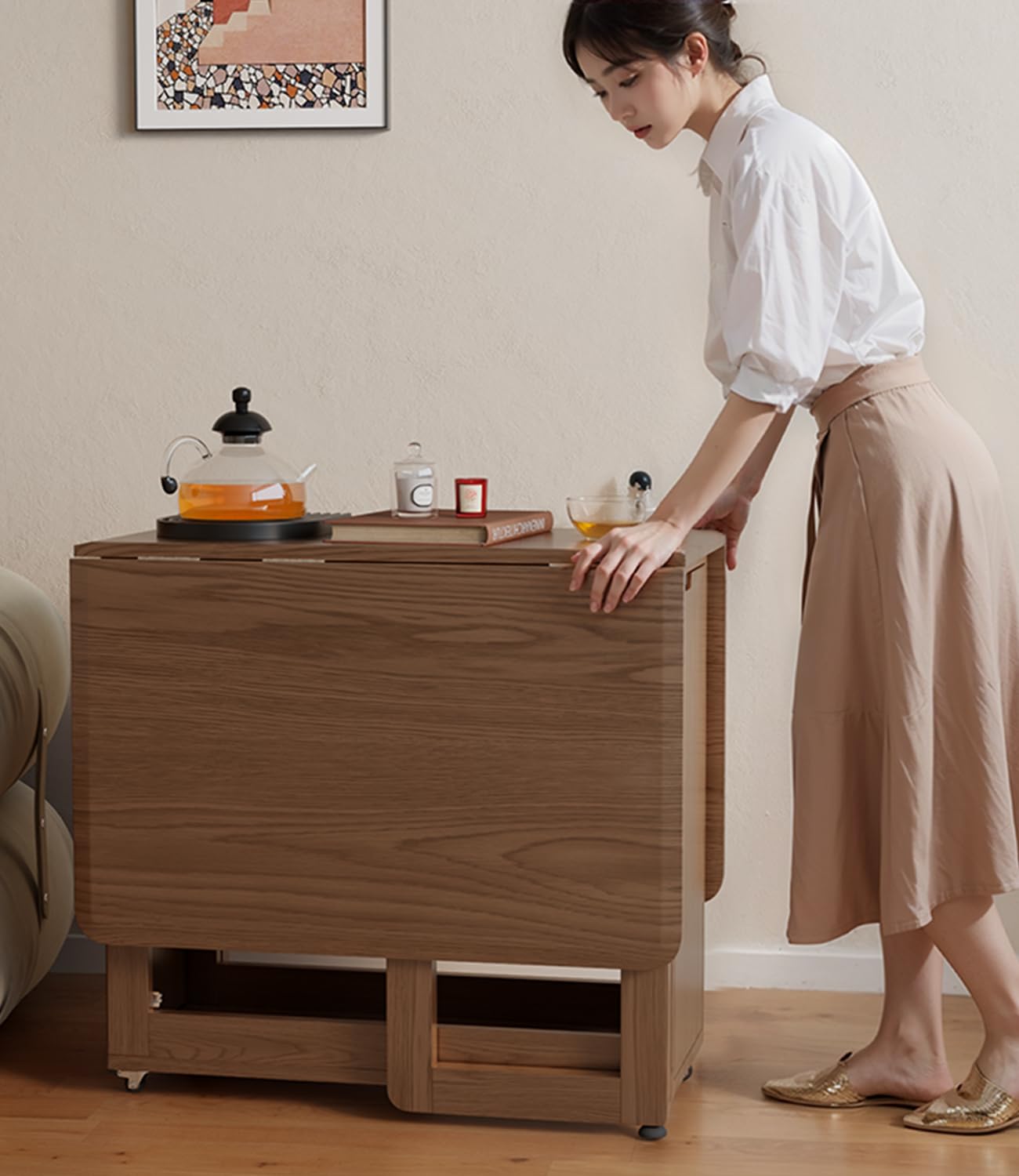 Amazon.com: AnywaysWood 1 Solid Wood Folding Dining Table